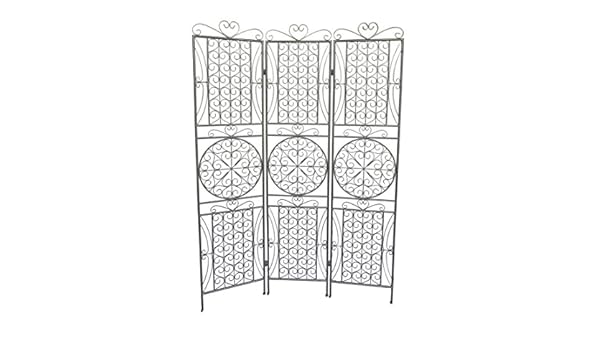 Dehner Paravent Yorkshire Ca 180 X 126 Cm Metall Antikgrau Amazon De Garten
