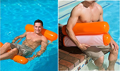 Preisvergleich Produktbild DMGF Aufblasbare Hängematte Für Erwachsene Schwimmbahnen Frühling Float Pool Ergonomische Liege Faltbare Kissen Floats Stuhl Kidstoys 51.2X28.8 Inch,3Pieces
