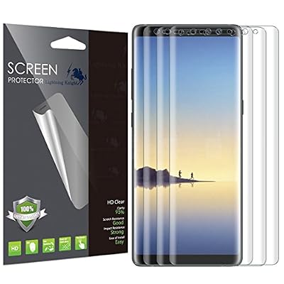 LK Protection écran Samsung Galaxy Note 8 [Case Friendly], LK [3 Pièces] [Couverture complète] PET TP Flex TPU avec Garantie de Remplacement à Durée de Vie