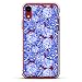 Produktbild Luxendary Air Series Schutzhülle für iPhone XR, Silikon, 3D-Druck, Luftpolster-Kissen, transparent, Natur, Nature: Potpourri Style Blue Flowers
