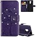 Produktbild HMTECH Huawei Mate 20 Lite Hülle Glitzer Wish Tree Blumen Flip Standfunktion Karten Slot Magnetverschluß Brieftasche Taschen Schalen Ledercasefür Huawei Mate 20 Lite,Diamond Purple Wishing