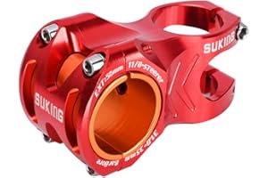 CYSKY MTB Stem 35mm Handlebar Clamp with Spacer for 31.8 mm Bar Clamp, Length 35mm 50mm Short Bike Stem Handlebar Stem Riser for All Mountain, MTB, Downhill