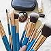 75%SALE!SIXPLUS Make up Brushes, Makeup Brush Set Professional Cosmetics Essential 12 Pieces Shining Handle Makeup Brush Set Synthetic Hair with High-end Makup Bag and Gift box(Black & Blue)(blue)