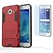 Produktbild Samsung Galaxy J5(2016)/J510F/J5(2016)Duos Hülle + Panzerglas,Silikon TPU+PC Ultra Slim Dual Layer Wasserdicht Shockproof Anti Slip Protection Hardcase,Hochwertig Cool Schutzhüllen Tough Rugged Tasche with Built-in Kickstand schutzhülle für Samsung Galaxy J5(2016)/J510FN 5.2Zoll-[rote]+Panzerglas/Schutzfolie/Displayschutzfolie