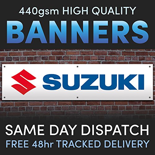Suzuki Full Colour Vinyl Banner Garage Man Shed Cave Workshop