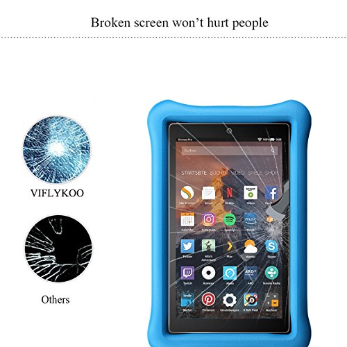 VIFLYKOO Fire Kids Edition Panzerglas Schutzfolie(8 Zoll), Härtegrad 9H superdünn kratzfest HD Klar Ballistic gehärtetem Glas Displayschutzfolie für Fire Kids Edition 2017 8 Zoll - 4