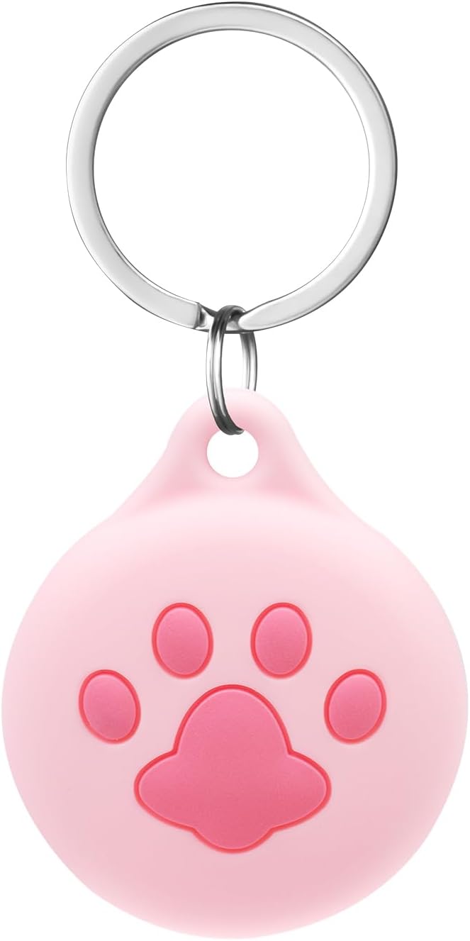AXFEE Llavero para AirTag Silicona, Llaveros AirTag Funda Protectora, Llavero Portátil Impermeable, Regalo para Niños, Ancianos