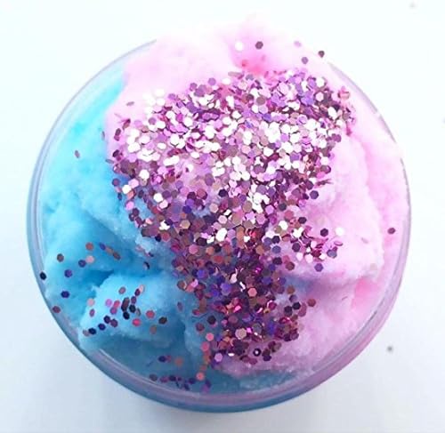 Fluffy Slime,Sansee Creative Colorful Mixing Cloud Cotton Candy Slime with Storage Container Sensory Squishy Stress Relief Clay Toy for Kids and Adults