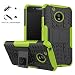 Produktbild LiuShan Moto G5 Hülle, Dual Layer Hybrid Handyhülle Drop Resistance Handys Schutz Hülle mit Ständer für Motorola Moto G5 Smartphone (mit 4in1 Geschenk verpackt),Grüne