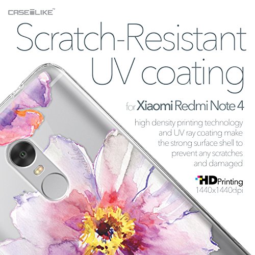 CASEiLIKE Funda Redmi Note 4  Carcasa Xiaomi Redmi Note 4  Acuarela Floral 2231  TPU Gel Silicone Protectora Cover