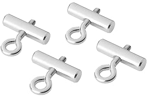 MULTIBROS Lot de 4 butées pour rail de passepoil - Kit de blocage de 8 à 10 mm - Acier galvanisé robuste - Pour auvents, bâches et voile d'ombrage - Montage facile (8 à 10 mm)