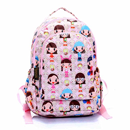 Preisvergleich Produktbild HYSENM Rucksäcke Cartoon Kindergarten Mädchen und Jungen Regendicht Komfortabel Schulrucksack Daypack für Kinder, Kinder-Rosa