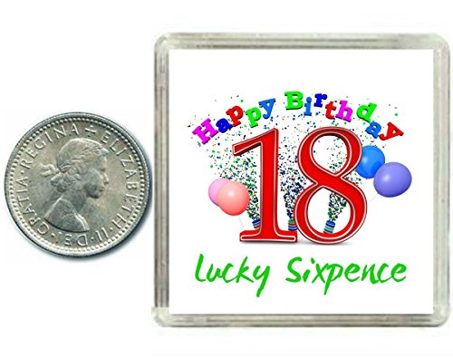 18th Birthday Lucky Sixpence Gift, Great good luck present idea for boy or girl