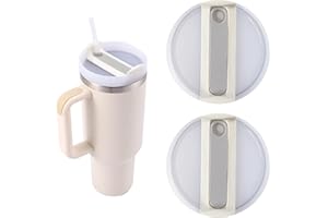 LIAMGUS 2pcs 40oz Tumbler Lids, Stanley Cup Accessories, Spill Proof & Splash Resistant, Replacement Cup Tumbler Compatible With Straw Hole, Drink Covers