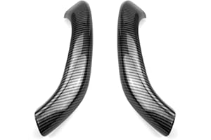 MKptopia 2PCS Amélioré Intérieur Poignée De Porte Couverture Aarmrest Couverture Garniture Remplacement Compatible avec B-MW X1 X2 F48 F49 F39 2016 2017 2018 2019 2020-Fibre de carbone