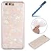 Produktbild Hülle für Huawei Honor 9, Schutzhülle für Huawei Honor 9, Ysimee Kreative TPU Silikonhülle Schutzhülle Weich Cover Schutzhülle Cover Protector von Scratch,Abstößt,Staub für Huawei Honor 9 Stoßfest Gummi Bumper Cover Shell Haut Sparkle Shine Case Soft Gel Silikonhülle für Huawei Honor 9 + 1 x Blau Stylus Pen, Gold