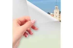 Fönsterfilm (90x200cm) MÅNGA STORA STORLEKAR Frostad Ogenomskinlig Självhäftande UTAN Lim Anti-UV Frostad Film för Glasfönste