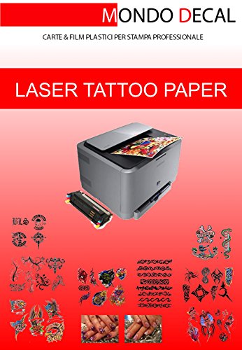PAPEL PARA TATUAJE TEMPORAL, 6 KIT TAMAÑO A4, IMPRESION LASER