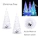 Produktbild mxjeeio 2 Stück Weihnachtsbaum Bunte LED Acryl Nachtlicht Dekoration Kinderspielzeug Geschenke 3 AG13 Button Cell Batteries (Included)12cmx 5.5cmx 5.5cm