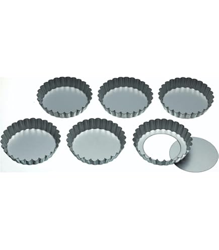 4 Stampi Crostatine Tescoma Delicia Con Fondo Removibile - Diametro 10cm, Antiaderenti - Foto 8