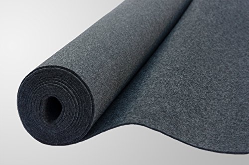 Filz, Filzstoff, Dekorationsfilz, imprägniert, Breite 100 cm, Dicke 4 mm, Meterware 0,5 lfm – graphit - 4