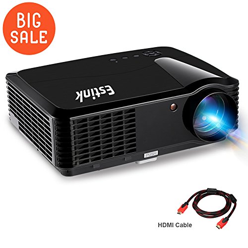 HD Heimkino LED Beamer 1280*800 Pixel 2500 Lumen 720P / 1080P Video LCD Projektor Tragbar 25-200" Bildschirm für iPhone / Laptop / Smartphone / PS4 / ATV mit HDMI / VGA Kabel Eingebaut Lautsprecher