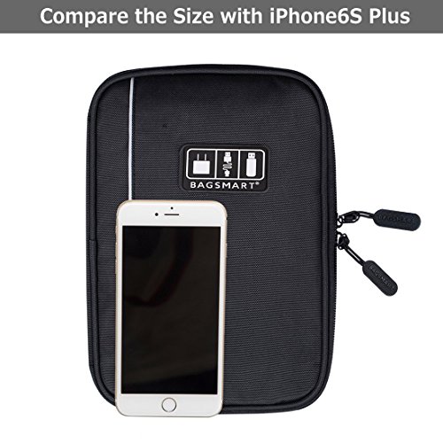 BAGSMART Universeller Elektronikzubehör-Reisekasten für Energy-Banks, USB Drive Shuttle, Kabel - 6