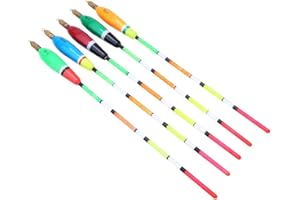 chengong Boa da Pesca, 5 Pezzi galleggianti da Pesca in Vernice di Alta qualità, 4 Maglie da 26,5 cm per Il Lago di Pesca in Mare per la Pesca Selvaggia in Piscina(3+2g)