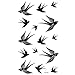HuntGold 2X Popular Swallow Bird Flash Removable Waterproof Temporary Tattoo DIY Body Art Sticker