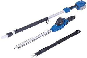 Scheppach Akku-Teleskop-Heckenschere C-PHS410-X | Schnittlänge 410 mm | max. Aststärke 16 mm | Gesamtreichweite 2,6 m | Motorkopf mit 11 verschiedenen Winkeln | 20-Volt-IXES-Serie