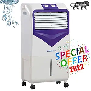 Blueberry's 22 Liter High Speed Air Cooler Tower Type 130W 3 Speed Level 4 Way Air 1400m3/hr with Honey Comb