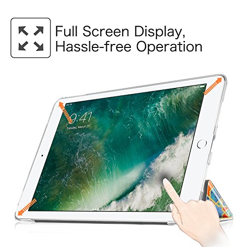 Fintie iPad 9.7 Zoll 2017 Hülle – Ultra Slim Superleicht Schutzhülle mit Lichtdurchlässig Rückseite Abdeckung Smart Cover Case Tasche mit Auto Schlaf / Wach und Standfunktion für Apple iPad 2017 Neue Modell, Böhmische Mosaik - 9