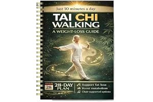 Tai Chi Walking för viktminskning: Senior vänlig 28-dagars programanteckningsbok, fogsäker stol assisterad mild träning för balans och vitalitet