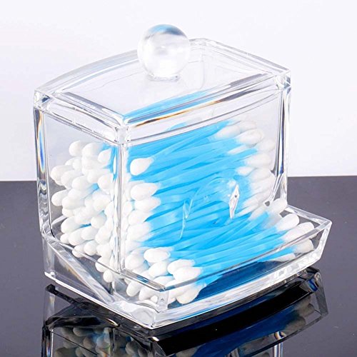 Acryl klar Q Make-up Storage Wattestäbchen Organizer Box Kosmetik Halter - 2