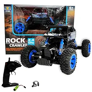 Wembley Rock Crawler RC Monster Truck Remote Control Car 4x4 Offroad Full High Speed Jeep Big Size for Boys and Girls 1:18 Rechargeable Kids Toy