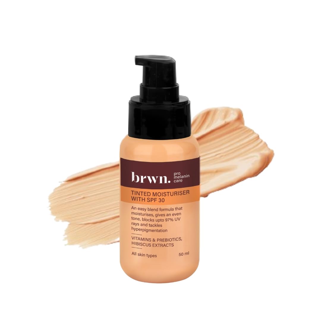 brwn. pro melanin care Tinted Moisturizer For Face, 50Ml | Skin Tint With Spf 30 Bb Cc Cream for Women With Vitamins And Preb
