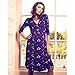 Heavenly Bump Women's Maternity Oriental Print Wrap Dress - Purple 14