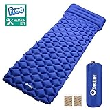 【Fácil de inflar y desinflar】Esta colchoneta para dormir puede inflarse con solo 10-15 respiraciones, la esterillas Inflables se puede inflar rápidamente con la boca. Y super rápido de desinflar.