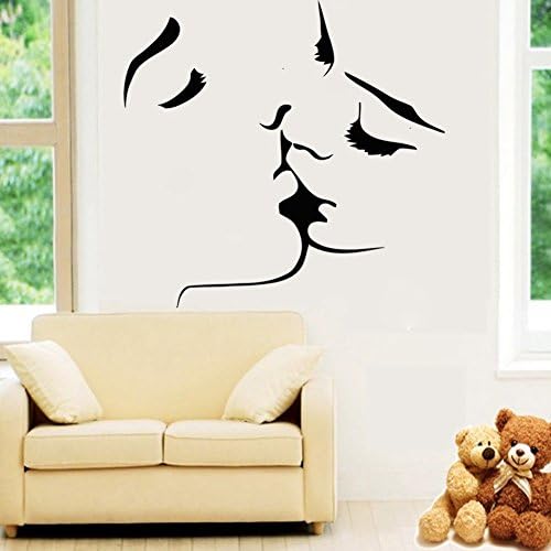 Couple Kissing Wall Stickers 57 x 59cm Removable Vinyl Wall Decal Multi Styles Decorative Waterproof Sticker