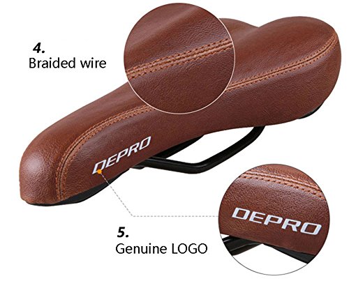 West Biking Radfahren Fahrrad Sattel Retro Leder Kissen Reiten Road Bike Sitz - 5