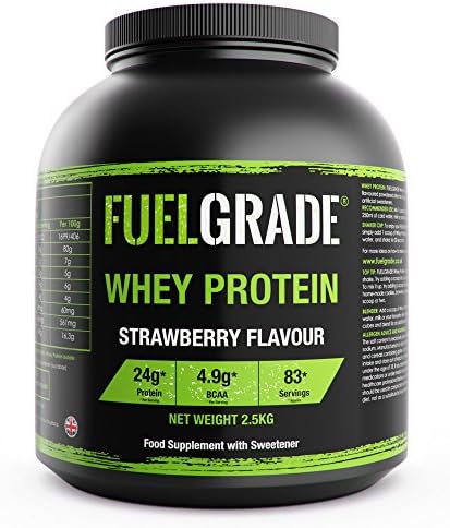 FUELGRADE Whey Protein Nutrition Supplement Powder (Strawberry, 2.5kg)