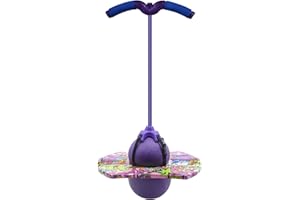 TQUEG POGO Ball ist geeignet für Kinder und Erwachsene Tragfähigkeit: 100KG ausgeglichen und koordiniert Bouncing Pop Ball Cool Challenge Kinderspielzeug Herausforderung Geschenk (Purple(Mit Handlauf))