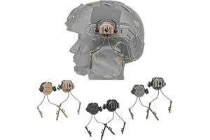 WLXW Casco Táctico Adaptador de Riel ARC Suspensión Auriculares Soporte Caza Orejeras Accesorios Laterales Izquierdo Y Derecho para Auriculares Soporte