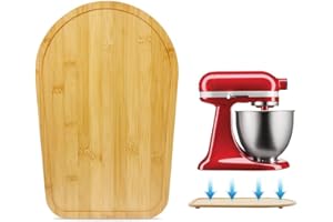 CBJEHIFEY Bambusowa deska ślizgowa do Kitchen Aid Artisan 4.5-5 Qt (4,3 l – 4,8 l), przesuwana podkładka do robota kuchennego Kitchenaid, maszyna do mieszania, deska ślizgowa do Kitchen Aid akcesoria 5K45SS
