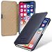 Produktbild Tetded Premium Echt Leder für Apple iPhone X/iPhone 10, Book Type mit Clinch Schließung, Slim Folio Echt Leder Cover für Apple iPhone X/iPhone 10, Dijon III, Nappa Dark Blue