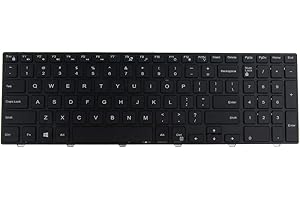 KESOTO Replacement US English Keyboard (With Frame) for Dell Inspiron 15 3000/5000/3541/3542/3543/5542/5545/5547 Series 15-5000 17-5000