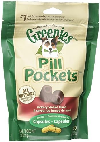 Greenie Pill Pockets Hickory Smoked 7.9 oz(Pack of 6, 30 count)