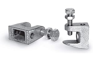 SYSTERM Soporte de pinza de acero galvanizado para ventilación y otros sistemas. M6 (6 mm), M8 (8 mm), M10 (10 mm). Set de 10 unidades.