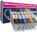 Produktbild 6 komp. XL Druckerpatronen für Canon Pixma MG 7700 7750 7751 7752 7753 mit grau