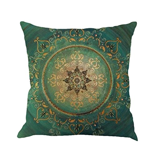 Preisvergleich Produktbild VOVO KissenbezugVovotrade New Bohemian Ethnischen Stil Geometrie Malerei Leinen Kissenbezug Einfache Dekokissen Fall Drucken Sofa Home Decor 45 cm * 45 cm / 18 * 18" (D, 45cm*45cm / 18*18“)